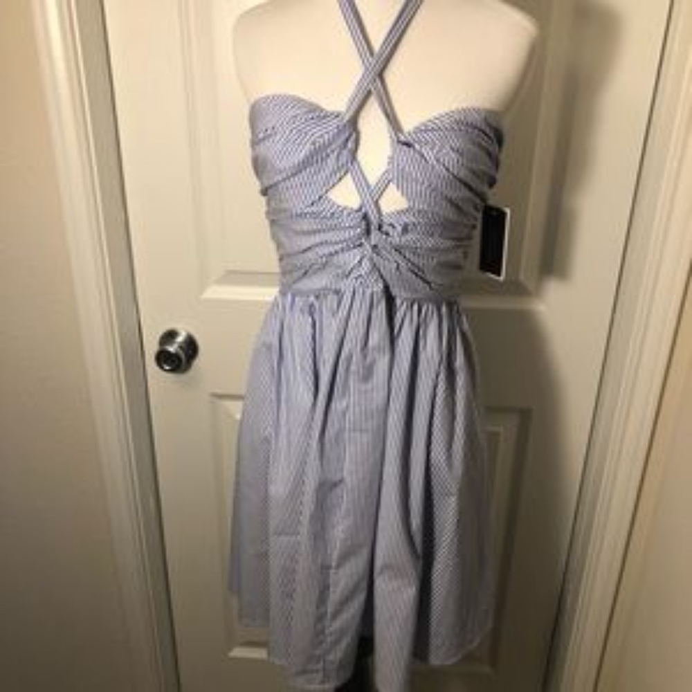 Lace-up Poplin Dress - NWT